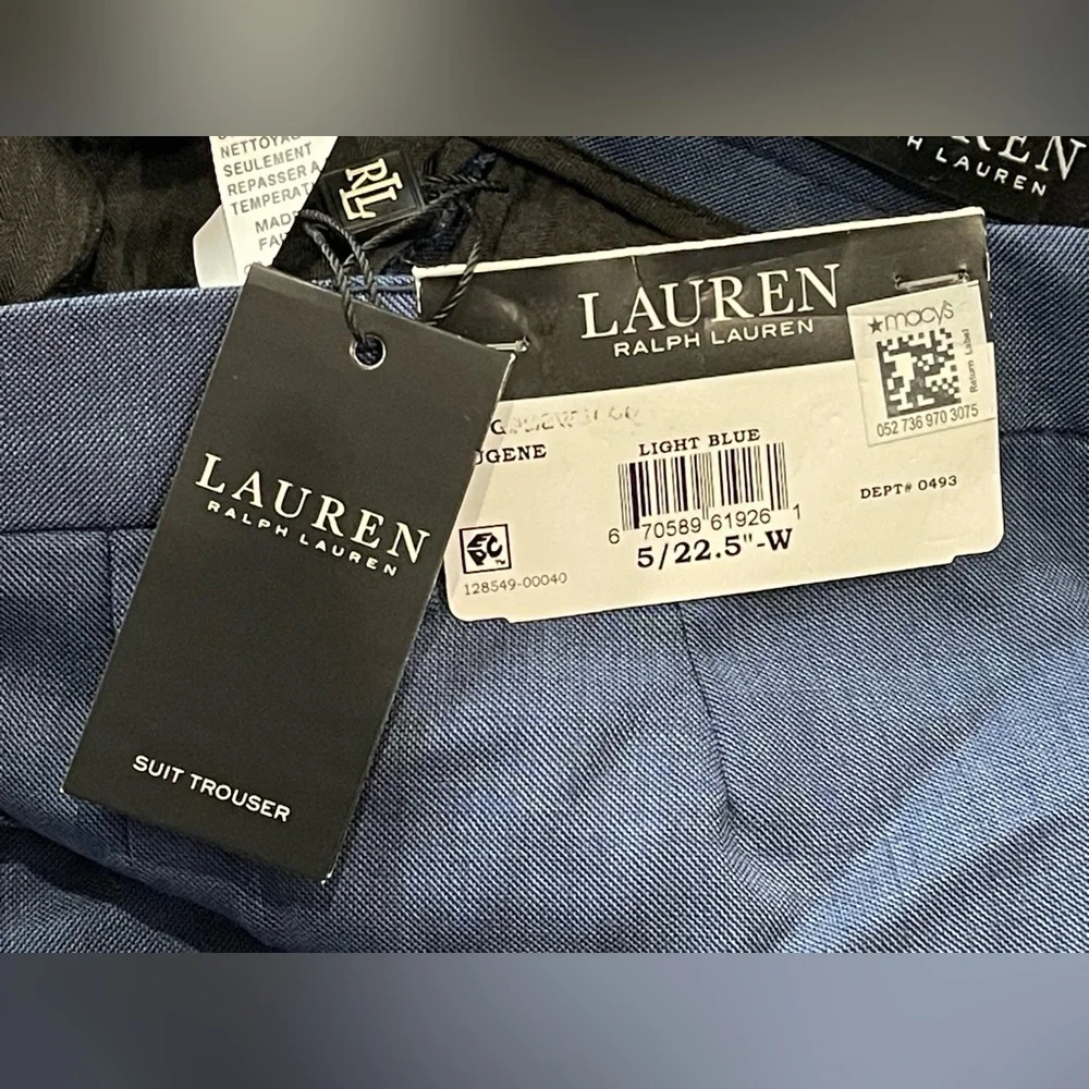 Ralph Lauren Boy blue wool blend suit Dress Pant Size 5 New Holiday Picture